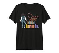 Vintage Mama Mommy Mom Bruh Funny Mothers Day For Black Mom Camiseta Premium