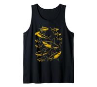 Vintage Mamíferos Acuáticos Submarino Escalofrío de Tiburones Camiseta sin Mangas