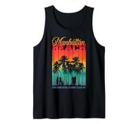 Vintage Manhattan Beach LA Condado de Sunset Surf Surf Vibes Camiseta sin Mangas