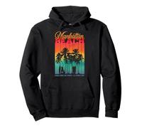 Vintage Manhattan Beach LA Condado de Sunset Surf Surf Vibes Sudadera con Capucha