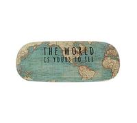 Vintage Map The World Is Yours Hard Glasses Case