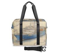 Vintage Maps Cruise Ship Travel Duffle Bag for Women Men, Weekend Overnight Bags 32L Large Holdall Tote Cabin Bag for Sports Gym Yoga, color, 32L, Organizador de bolsas