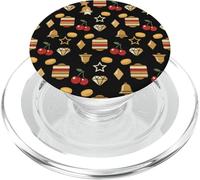 Vintage Máquina Tragaperras Iconos Cerezas Campanas Monedas Estrellas Arte PopSockets PopGrip para MagSafe
