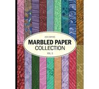 Vintage Marble Paper Collection: 18 Sheets of Double Sided Marbled Paper for Scrapbooks, Junk Journals, Books | 18 Patterns - 1 Sheet (2 Pages) per Design