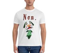 Vintage-Marcel-Non-Is-Walking-T-Shirts-Men-Round-Neck-Cotton-T-Shirts-Animal-Game-Crossing