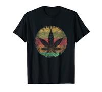 Vintage Marihuana Cannabis Weed Leaf Retro Regalo Diseño Camiseta