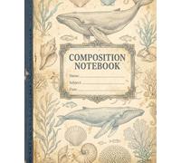 Vintage Marine Life Composition Notebook: Humpback Whale College Ruled Aesthetic Nautical Diary for Marine Biology, School Notes & Journaling
