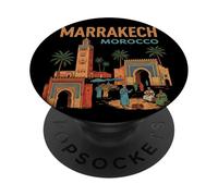 Vintage Marrakech Marruecos Travel Souvenir City Turista Regalo PopSockets PopGrip Adhesivo