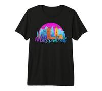 Vintage Marrakech Marruecos Viajes Retro Atardecer Marrakech Camiseta Premium