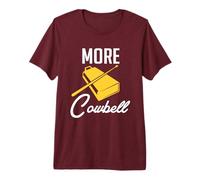 Vintage Más Cowbell Divertido Humor Sarcástico Amante De La Música Camiseta Premium