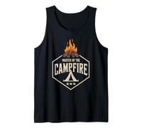 Vintage Master of Campfire Director Crew Anfitrión Consejero Camiseta sin Mangas