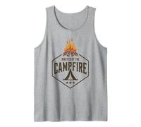 Vintage Master of Campfire Líder Hoguera Montaña Aventura Camiseta sin Mangas
