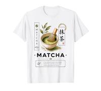 Vintage Matcha Verde Amante del Té Japonés Cultura Zen Camiseta