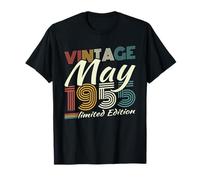 Vintage mayo 1955 regalo cumpleaños 70 años hombres mujeres Camiseta