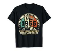 Vintage Mayo 1955 Regalo Cumpleaños 70 Años Hombres Mujeres Camiseta
