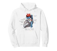 Vintage médico corazón Humano anatomía ilustración Carta del corazón Sudadera con Capucha