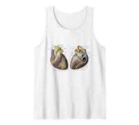 Vintage médico corazón Humano anatomía ilustración corazón Camiseta sin Mangas