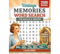 Vintage Memories Word Search: Large Print Word Search Puzzle Book for Adults and Seniors | Nostalgic 50s 60s 70s 80s 90s Themes (Relaxing Word Search Series)
