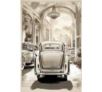 Vintage Men’s Notebook - Retro cover Journal for Office and Personal Notes 6x9 inch 120 lined pages: Professional design for work meetings, goals, and reflections