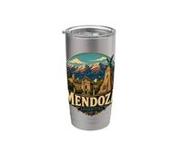 Vintage Mendoza Argentina Travel Souvenir Monumento Regalo Vaso térmico de acero inoxidable de doble pared