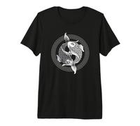 Vintage Mens & Womens Zen Koi Carp Pond Yin Yang Art Lover Camiseta Premium