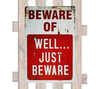 Vintage Metal Bar Decor Yard Sign - 30 x 20 cm Weatherproof Outdoor Metal Wall Sign | Retro Funny Warning No Trespassing Backyard Porch Garage Home Hanging Decor