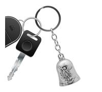 Vintage Metal Hand Bells, Silver Blessing Key Ring, Retro Mini Bells with Charming Design, Craft Accessories, Home Decor and Purse Tote Bag Charm for Birthday Holiday Party Outdoor Cycling Riding