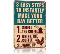 Vintage Metal Sign Cup Of Joy Tin Sign 8 X 12 in