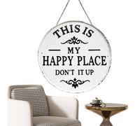 Vintage Metal Sign, Funny Round Iron Decor, 20cm Wall Sign with Rustic Finish, Durable Iron Garden Ornament, Outdoor Signs Decor with Retro Style, Garden Wall for Patio Use
