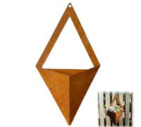 Vintage Metal Wall Vase, 9.8x5.5in Hangable Planter Vase Container, Wall Geometric Planter, Decorative Flower Pot for Home, Garden & Patio (1)