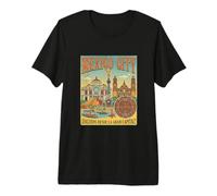 Vintage México City Travel Souvenir Landmark Turista Regalo Camiseta Premium