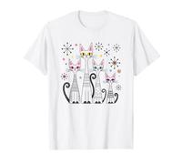 Vintage Mid-Century Modern Look Cats 50's 60's Style Retro Camiseta