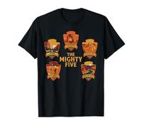 Vintage Mighty Five 5 National Parks Utah Hiking Camping Camiseta