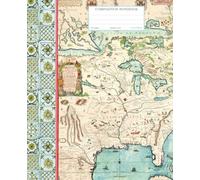 Vintage Mississippi River Map Notebook: Le_cours_du_Missisipi: College-Ruled Composition Book Featuring Antique first Detailed Map of the Gulf Coast ... & Cartography Journal for Students, Writers