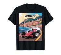 Vintage Monaco 1937 Classic Race Car Men Lover Racing Design Camiseta