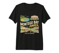 Vintage Montego Bay Jamaica Travel Souvenir Turista Regalo Camiseta Premium