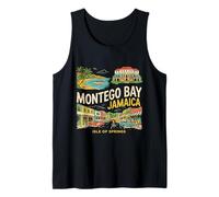 Vintage Montego Bay Jamaica Travel Souvenir Turista Regalo Camiseta sin Mangas