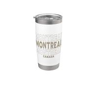 Vintage Montreal Canadá Vaso térmico de acero inoxidable de doble pared