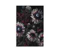 Vintage Moody Victorian Dark Academia Decor Creepy Flower Evil Eye Gothic Spooky Cottagecore Poster Pintura Decorativa Lienzo Arte de Pared Salón Póster Dormitorio Pintura, Arte de Pared Impresión de