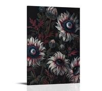 Vintage Moody Victorian Dark Academia Decor Creepy Flower Evil Eye Gothic Spooky Cottagecore Poster Pintura Decorativa Lienzo Arte de Pared Salón Póster Dormitorio Pintura, Arte de Pared Impresión de