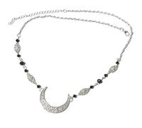 Vintage Moon Pattern Accesorios Head Chain Beads Hair Jewelry Party Wedding Headband for Women Crown para ocasiones especiales y festivales(White)