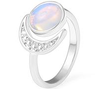 Vintage Moonstone Opal Crystal Natural Decorations Stone Open Rings Moon Couple Ring Accesorios para Joyas Carve Women Gift Attractive And Professional