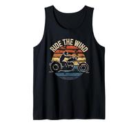 Vintage Motocicleta Ride The Wind Retro Biker Sunset Camiseta sin Mangas