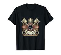 Vintage Motor Motor Bloque Retro mecánico Arte Coche clásico Camiseta