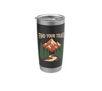 Vintage Mountain Trail Adventure - Encuentra tu camino Vaso térmico de acero inoxidable de doble pared