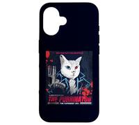 Vintage Movie Poster The Purrinator Funny Cat Carcasa para iPhone 16