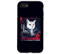 Vintage Movie Poster The Purrinator Funny Cat Carcasa para iPhone SE (2020) / 7/8