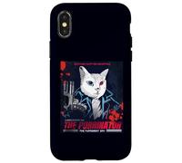 Vintage Movie Poster The Purrinator Funny Cat Carcasa para iPhone X/XS