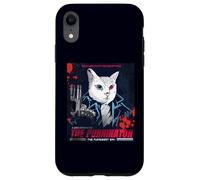 Vintage Movie Poster The Purrinator Funny Cat Carcasa para iPhone XR