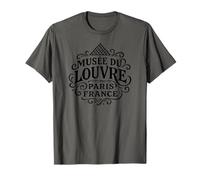 Vintage Musée du Louvre Pyramid París Francia Negro Imprimir Camiseta